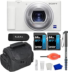 Sony ZV-1 Digital Vlogging Camera Bundle - White