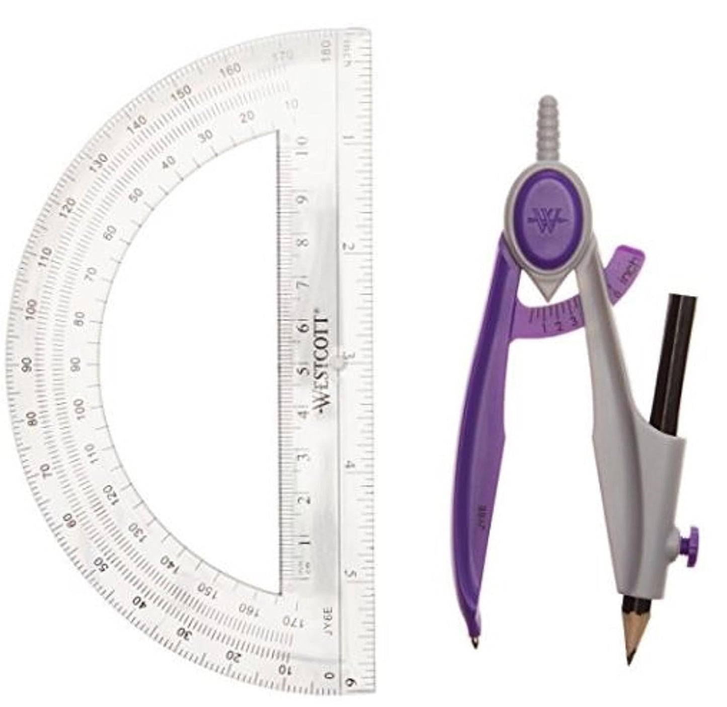Westcott 14558-012 Compass and Protractor Set