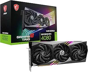 MSI G408016GXT RTX 4080 Gaming X Trio - 16GB GDDR6X Graphics Card