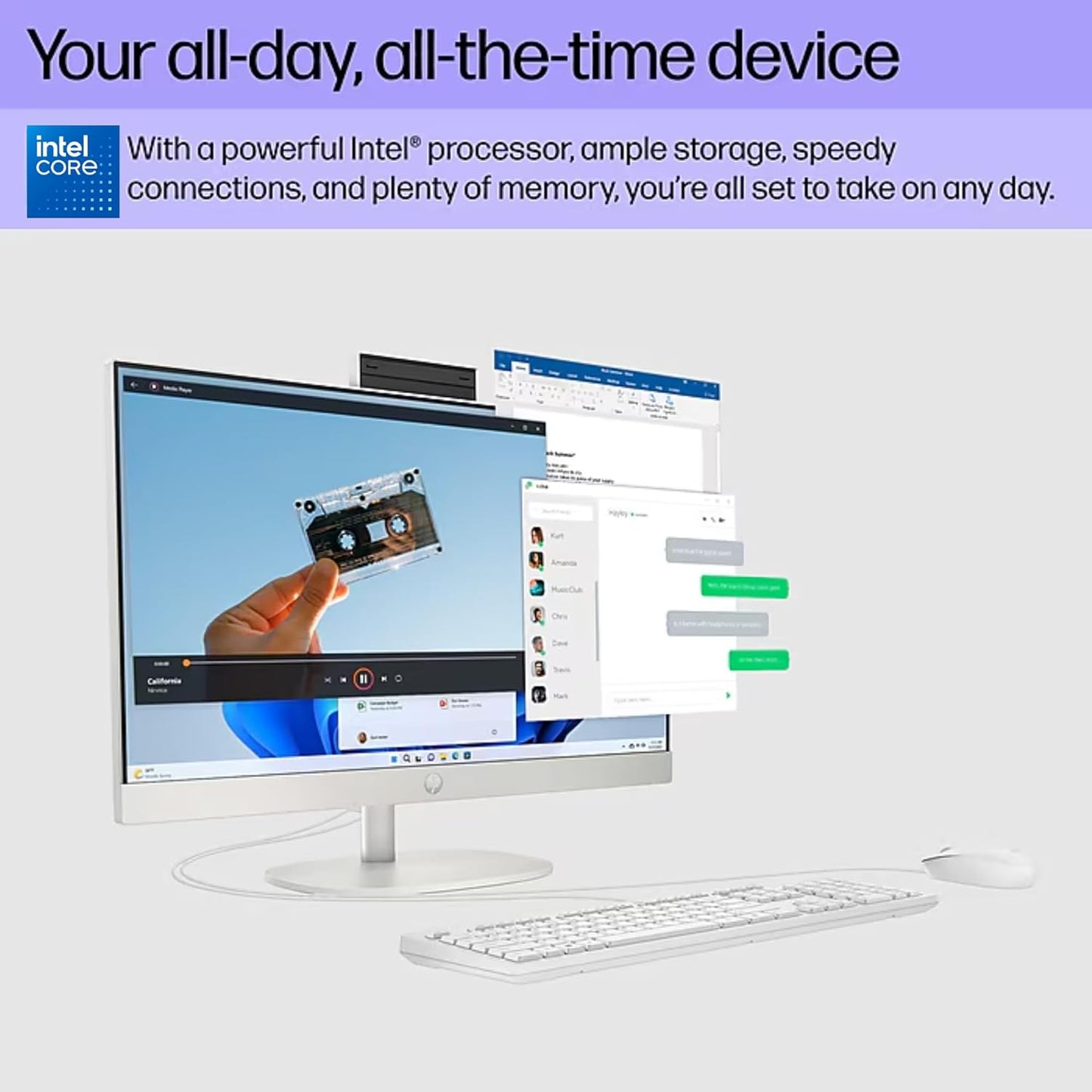 HP HP ALL IN ONE 22 Aura All-in-One Desktop: Celeron, 8GB RAM, 512GB+256GB