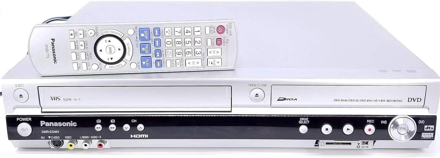 Panasonic DMR-ES46VS VHS/DVD Recorder - Silver Combo Player