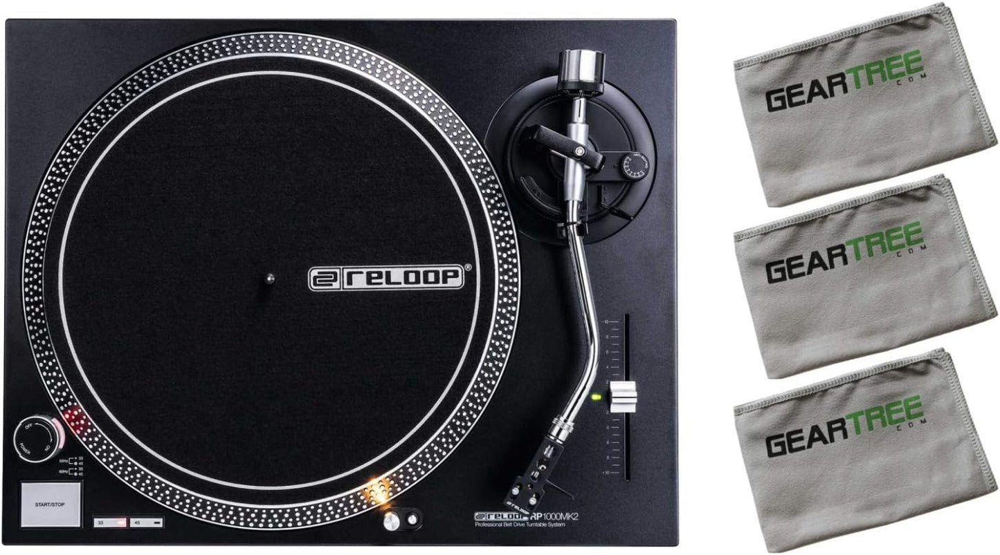 Reloop RP-1000-MK2 Belt Drive Turntable DJ Bundle