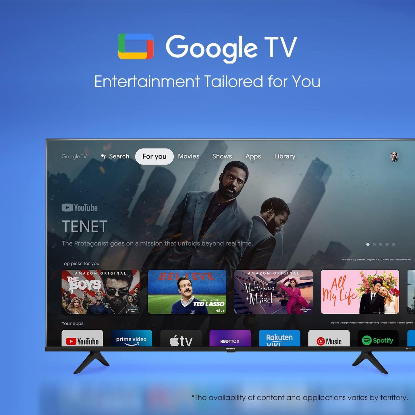 Hisense 43A6H 43-Inch 4K UHD Google Smart TV - Dolby Vision
