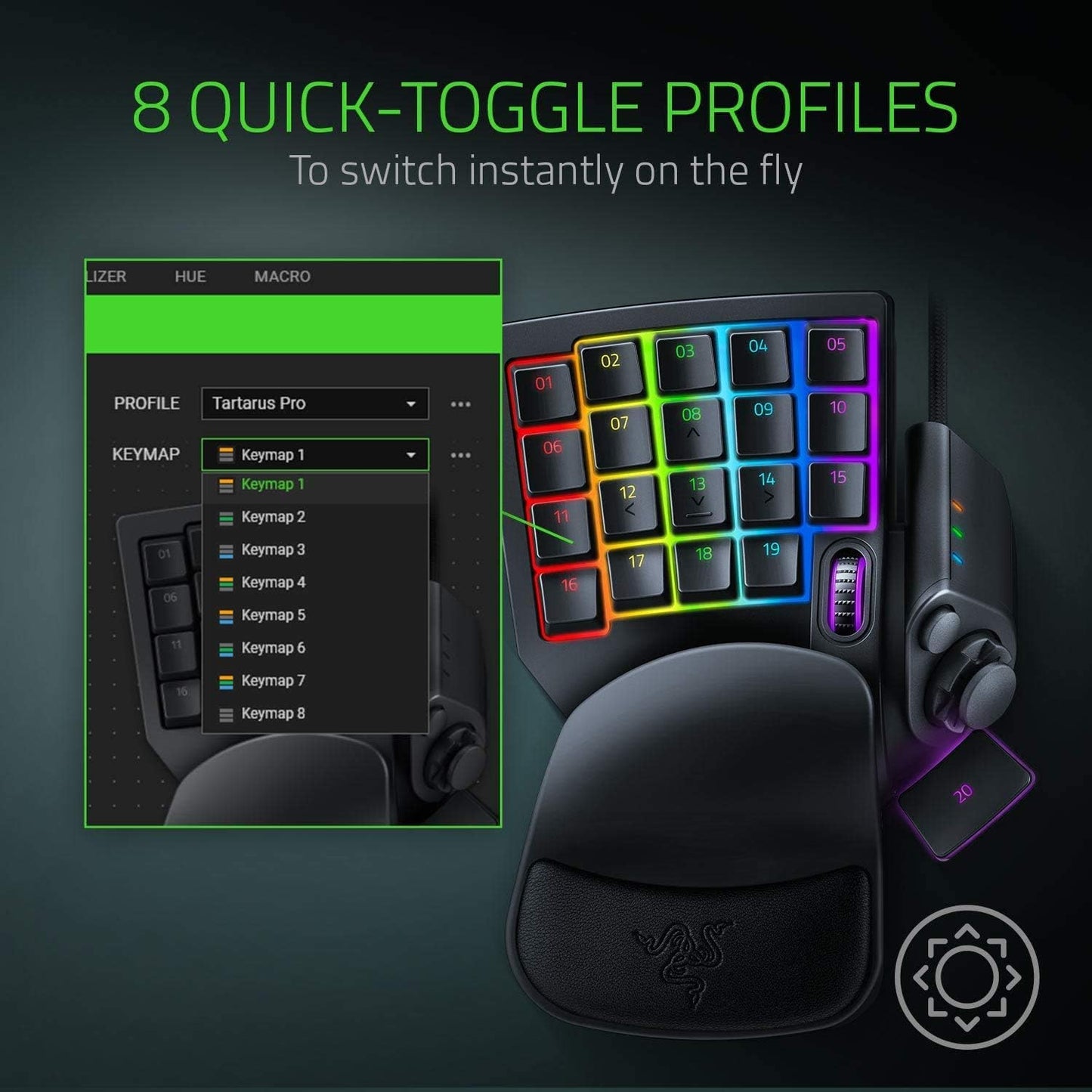 Razer RZ07-03110100-R3U1 Tartarus Pro Analog Gaming Keypad