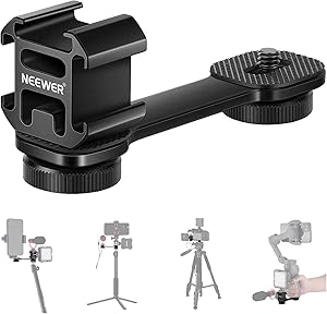 Neewer 10099586 Triple Cold Shoe Mount Gimbal Microphone