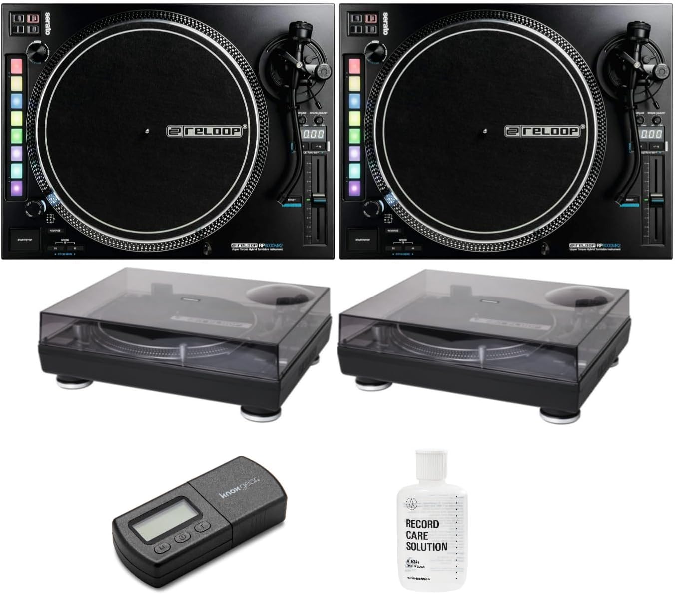 Reloop RP-8000 MK2 Advanced Hybrid MIDI Turntable Bundle