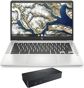 HP 1G128UA Chromebook 14a-na0023cl FHD Laptop with Dock