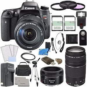 Canon CNT6S18135KIT8 EOS Rebel T6s Camera Lens Bundle