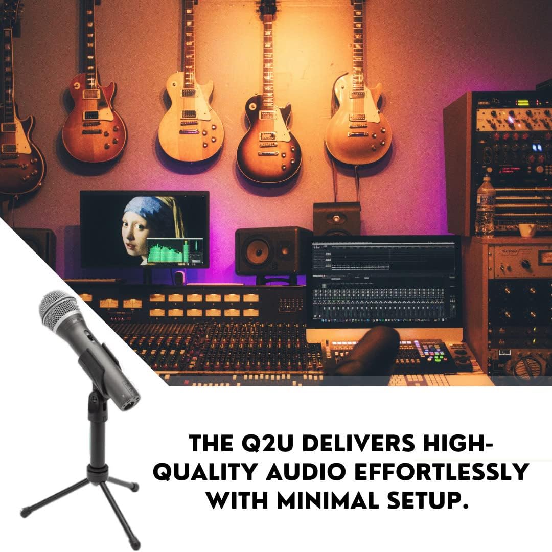 Samson Q2U USB Microphone Recording Podcasting Bundle