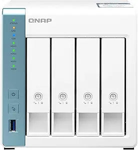 QNAP TS-431P3-4G 4-Bay NAS, 2.5GbE Port, Home & Office