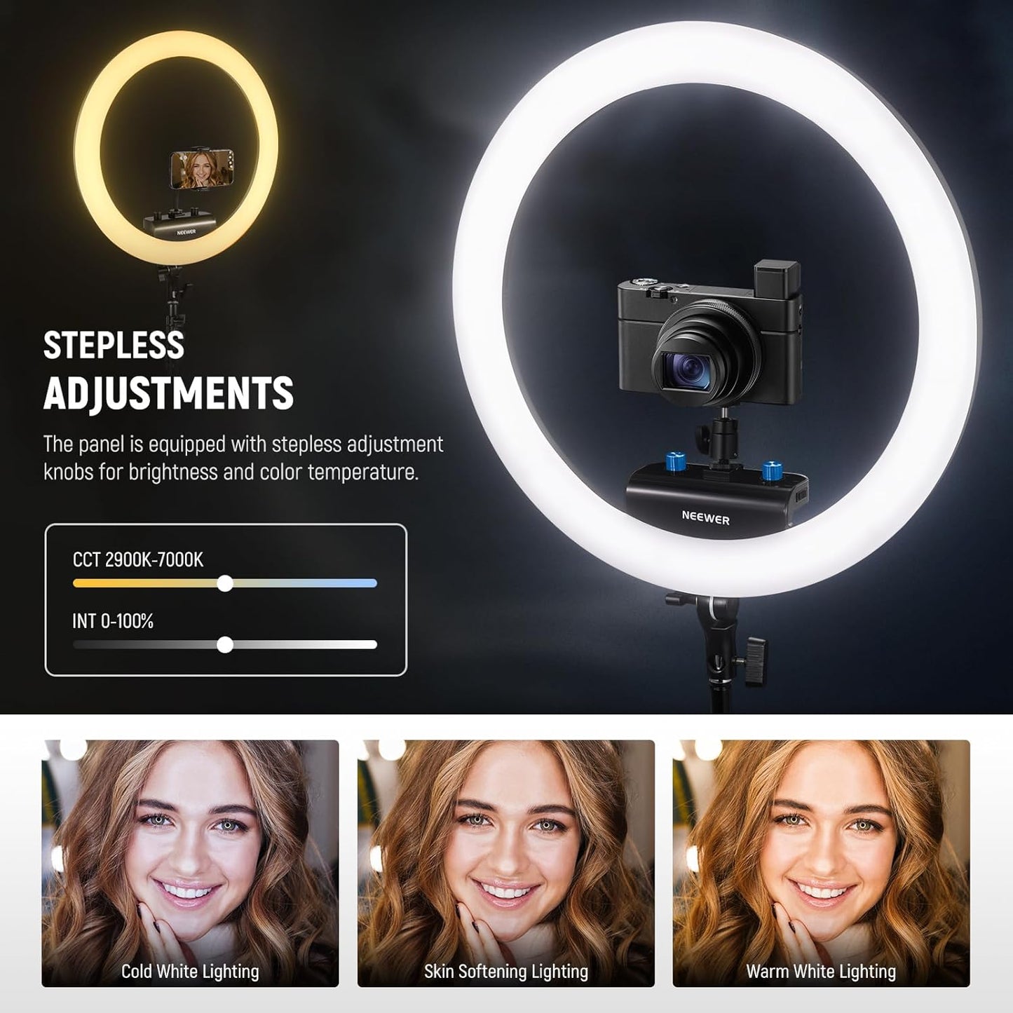 Neewer RP18B Pro 18-inch LED Ring Light Kit