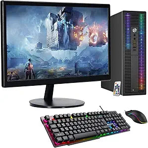 HP ProDesk RGB Gaming PC with 24" Monitor - i7 6700, 16GB RAM, GeForce 1030