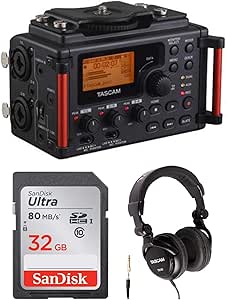 Tascam DR-60DmkII DSLR Audio Recorder + Headphones Renewed — main product image