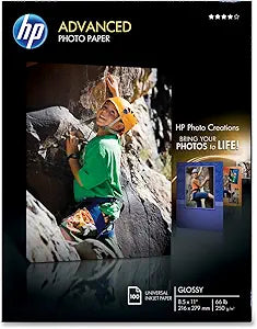 HP Q7854A Advanced Glossy Photo Paper 8.5x11 — main product image