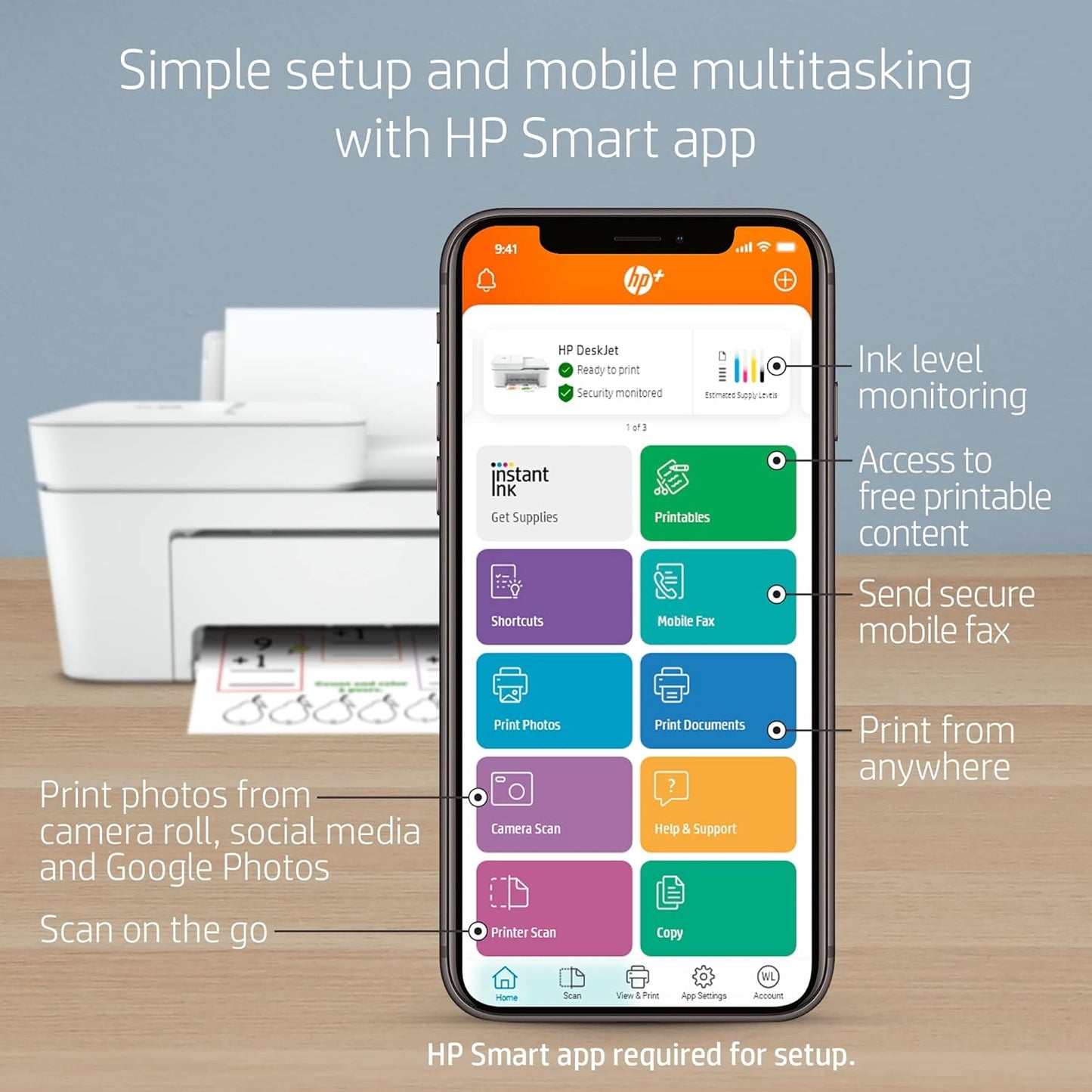 HP 4155e DeskJet Wireless Color Inkjet Printer