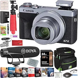 Canon E2CNPSG7XMIIISL PowerShot G7 X Mark III 4K Vlogging Camera