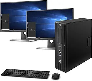 HP WorkStation Z240 SFF i5 Dual Monitor PC Renewed