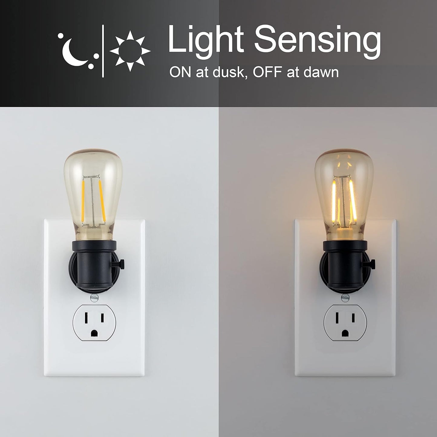 GE 38628 Vintage Edison LED Dusk-to-Dawn Night Light