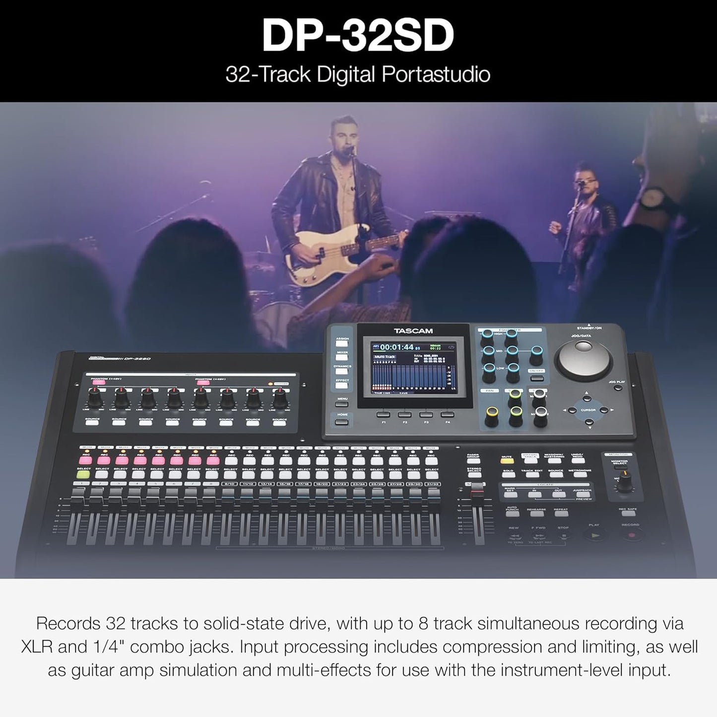Tascam DP-32sd 32-Track Digital Portastudio Recorder