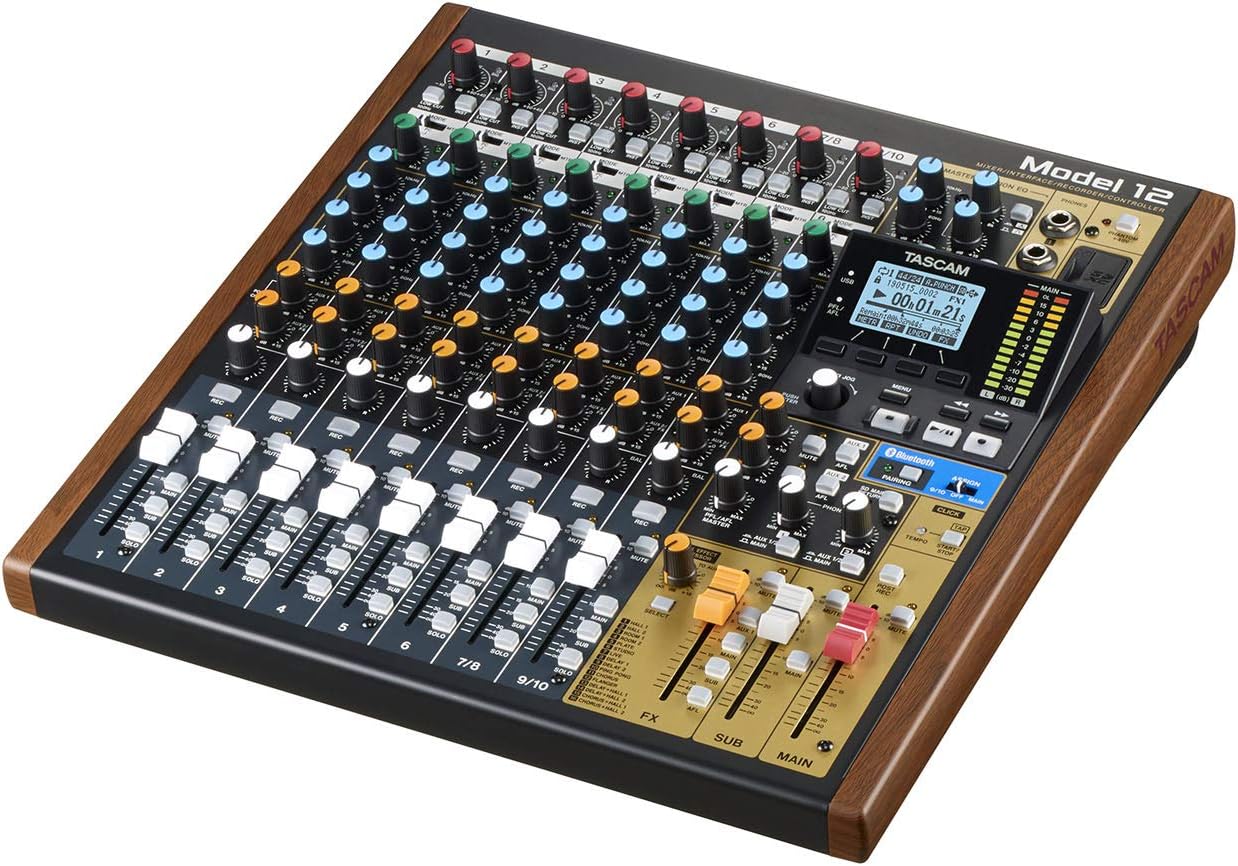 Tascam Model 12 All-in-One Digital Multitrack Recorder Bundle