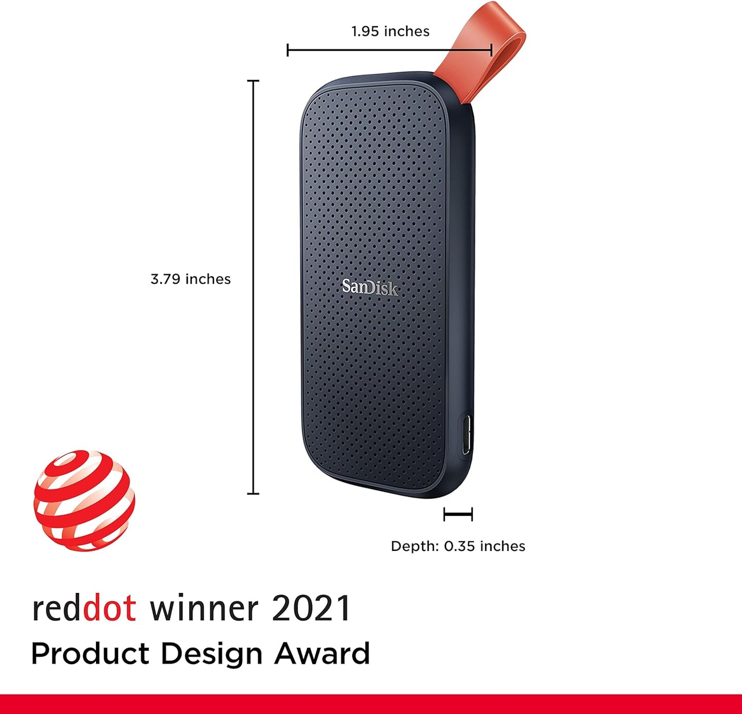 SanDisk SDSSDE30-1T00-G26 1TB Portable SSD USB-C