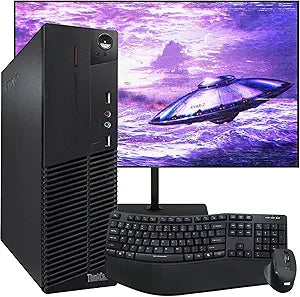 Lenovo ThinkCentre i5 8GB 2TB HDD Desktop PC with 24 inch Monitor