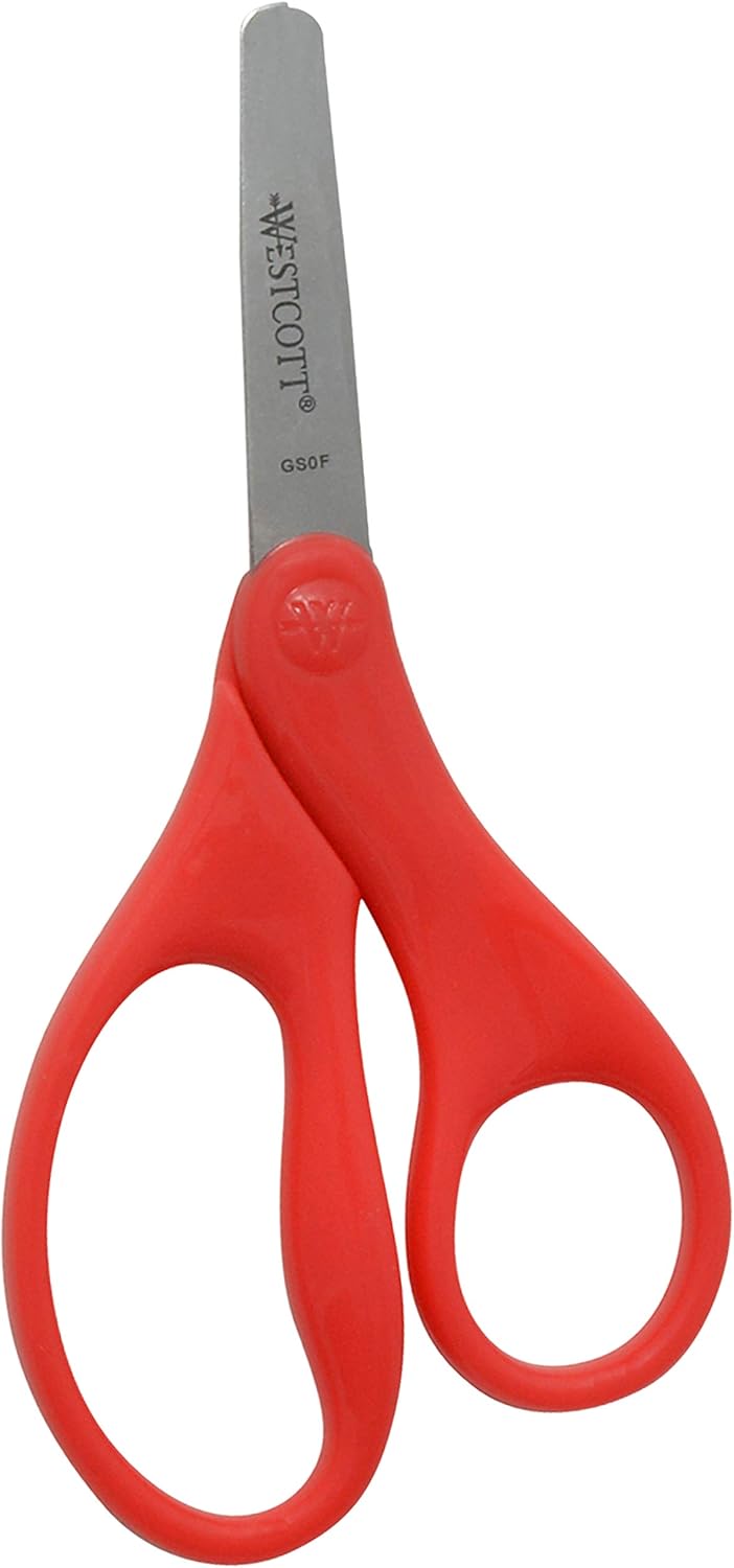 Westcott 17789 5-Inch Blunt Kids Scissors 6-Pack