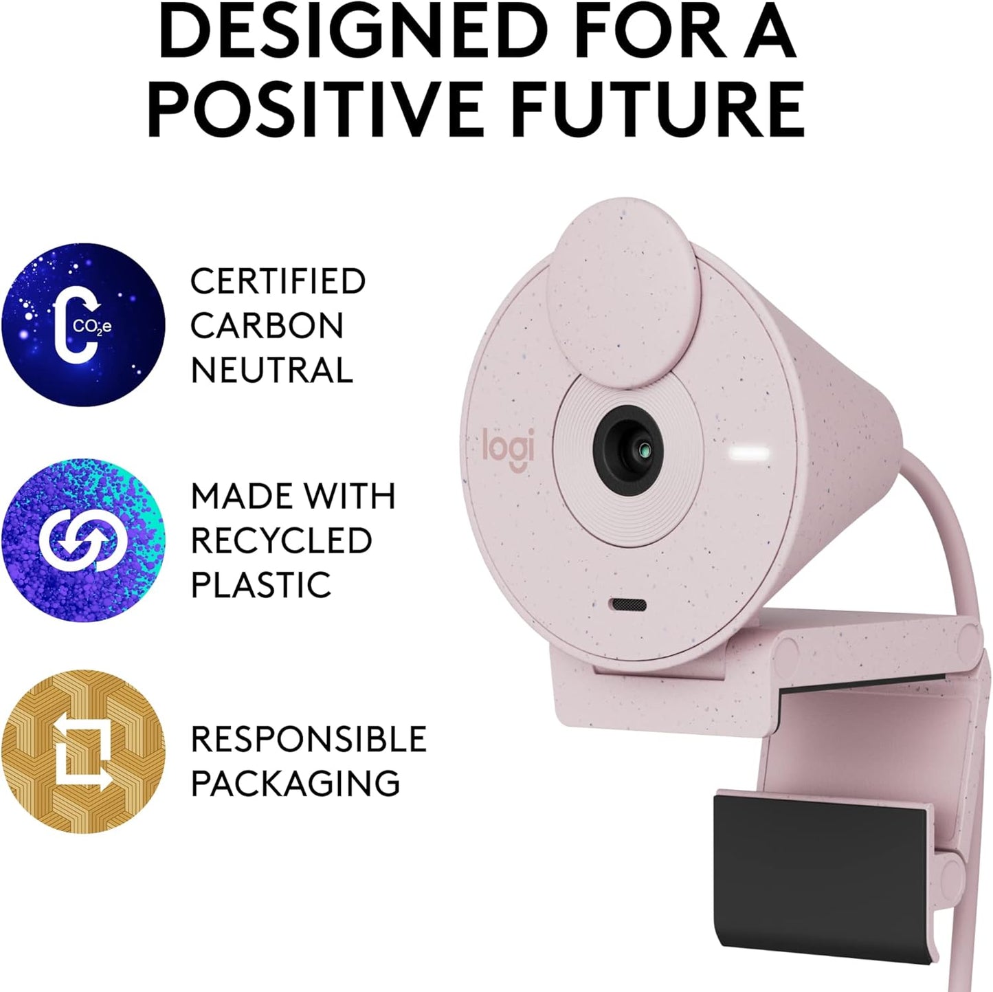 Logitech 960-001447 Brio 300 Full HD Webcam Rose