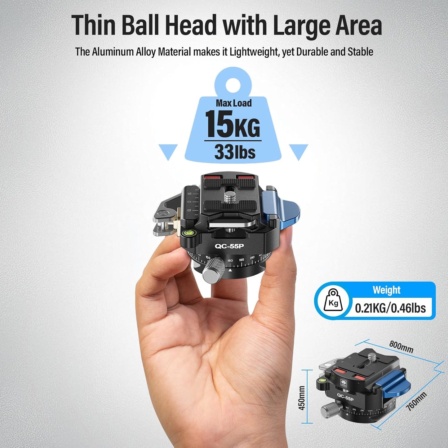 Sirui QC-55P 55mm Quick Release Plate Panoramic Head