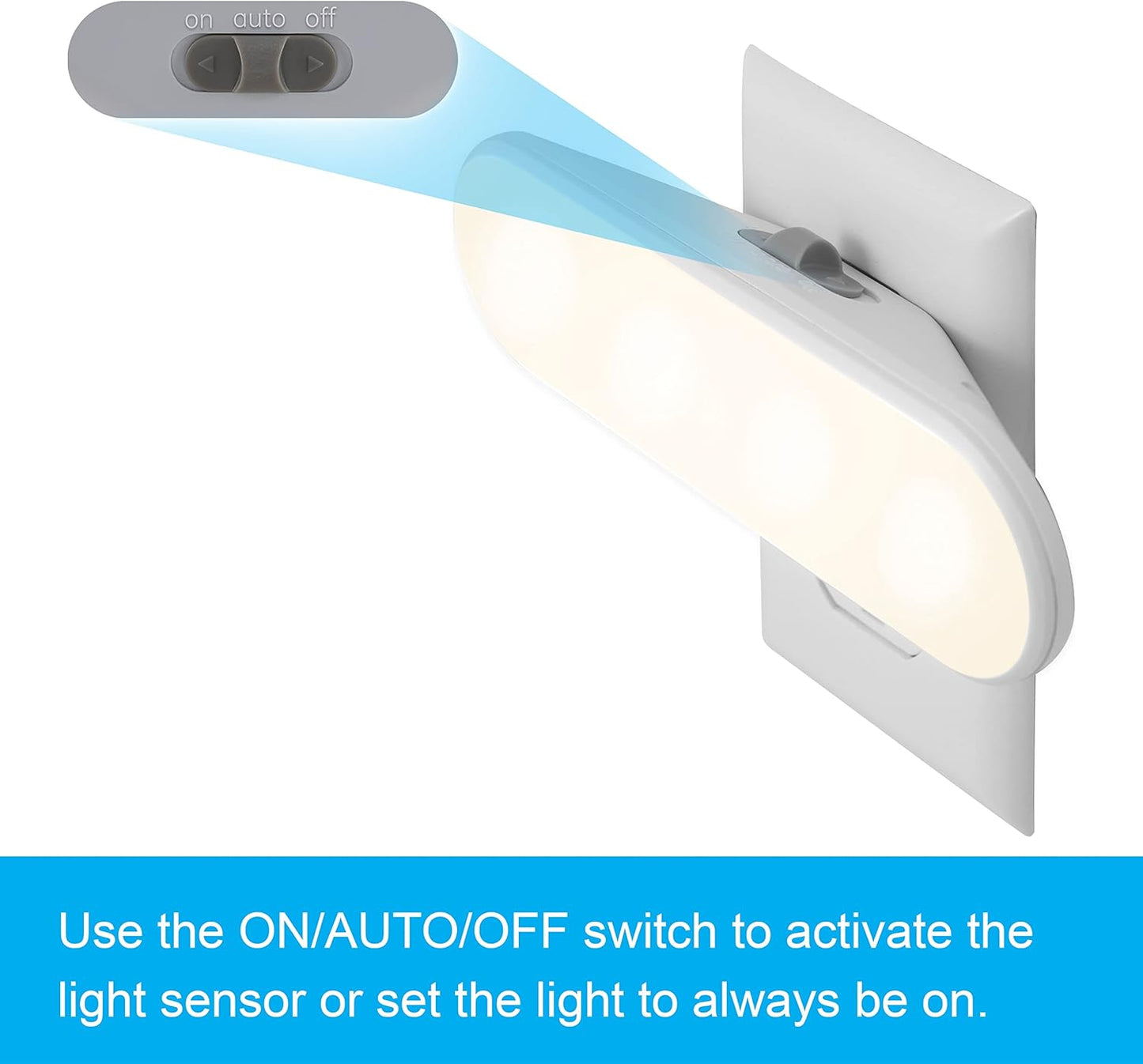 GE 46707-P1 LED Night Light Bar 100 Lumens 2-Pack