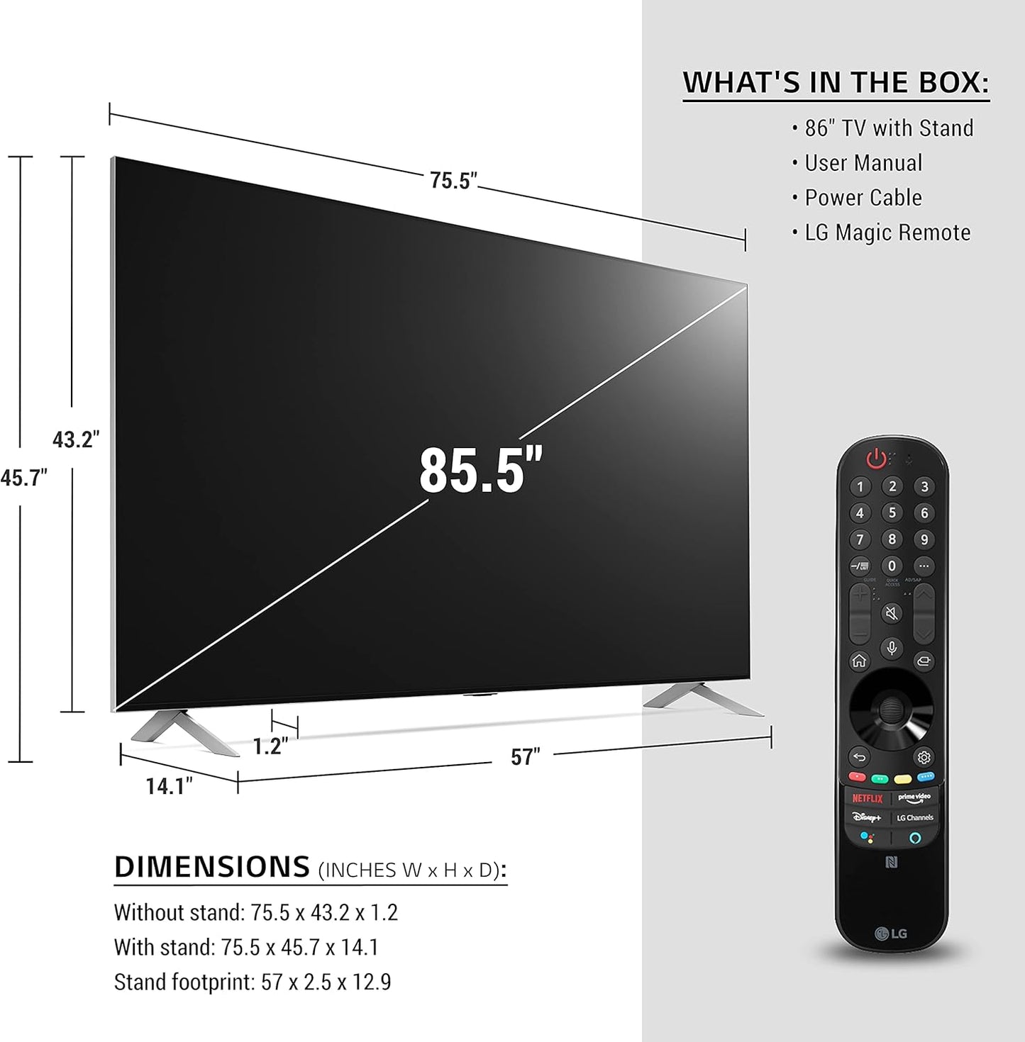 LG 86QNED99UPA 86" QNED MiniLED 8K TV