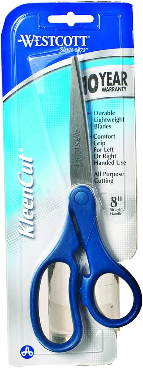 Westcott 13821-030 8" Kleencut Straight Shears - Blue/Purple