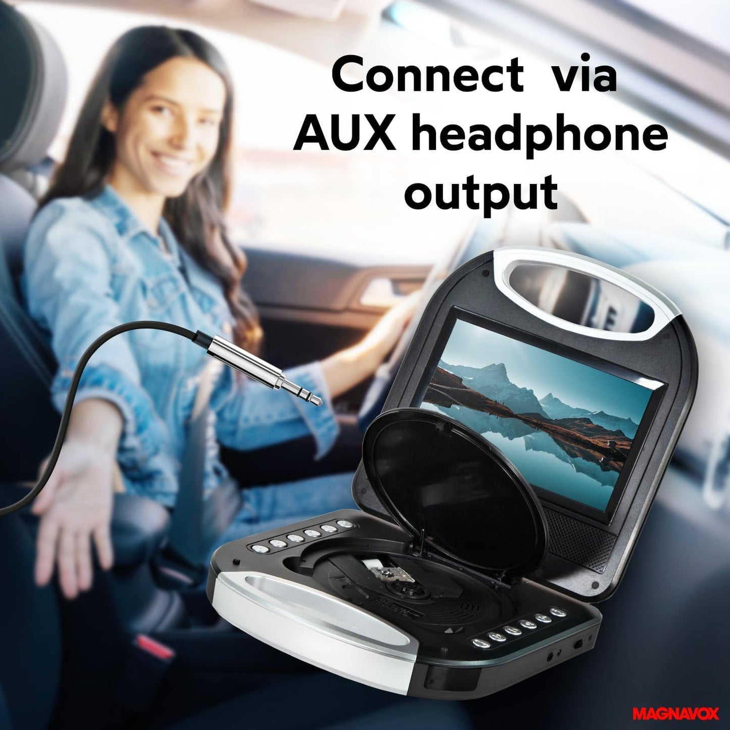 Magnavox MTFT750-BK 7-Inch Portable DVD Player Car Adapter