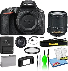 Nikon 1577 D5600 DSLR Camera with 18-140mm Lens Bundle (Renewed)