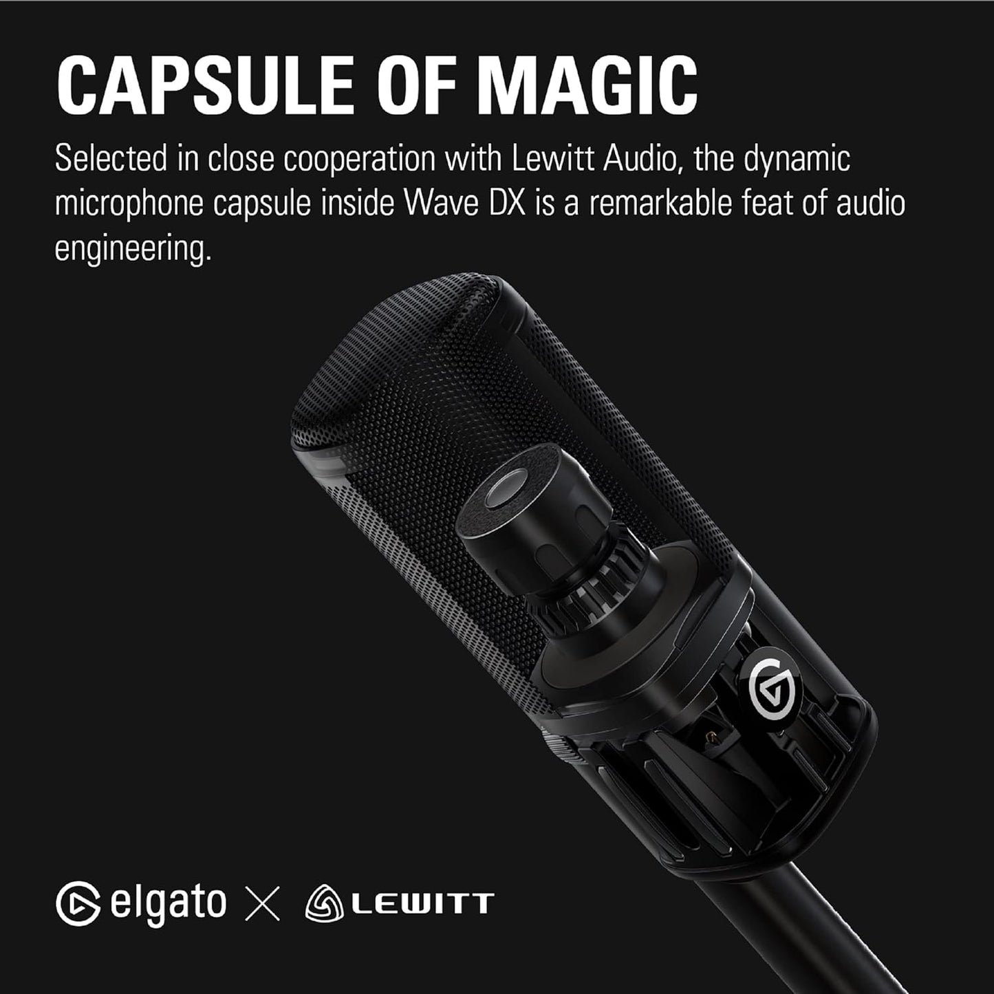Elgato Wave DX Dynamic XLR Microphone for Streaming