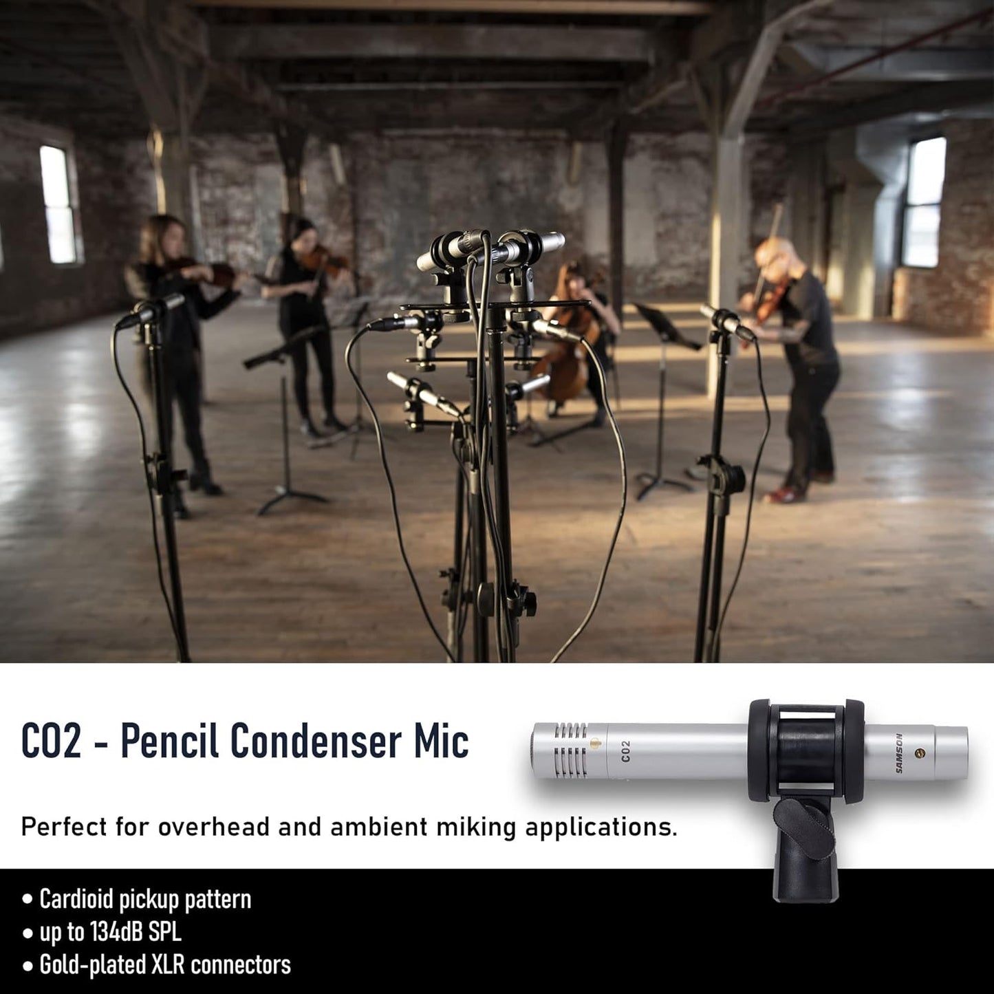 Samson DK707 7-Piece Drum Mic Kit - with Stands & Cables