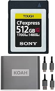Sony CEBG512J_K3 512GB CFexpress Card Reader Bundle