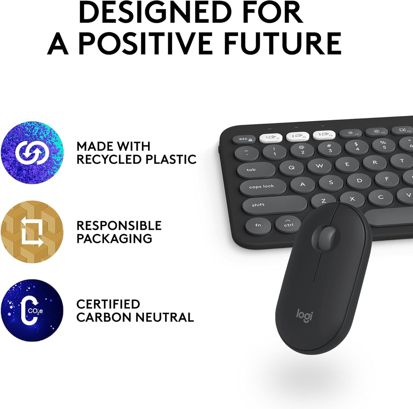 Logitech 920-012200 Pebble 2 Combo for Mac - Tonal Graphite