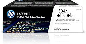 HP CC530AD 304A Black Toner Cartridge 2-Pack