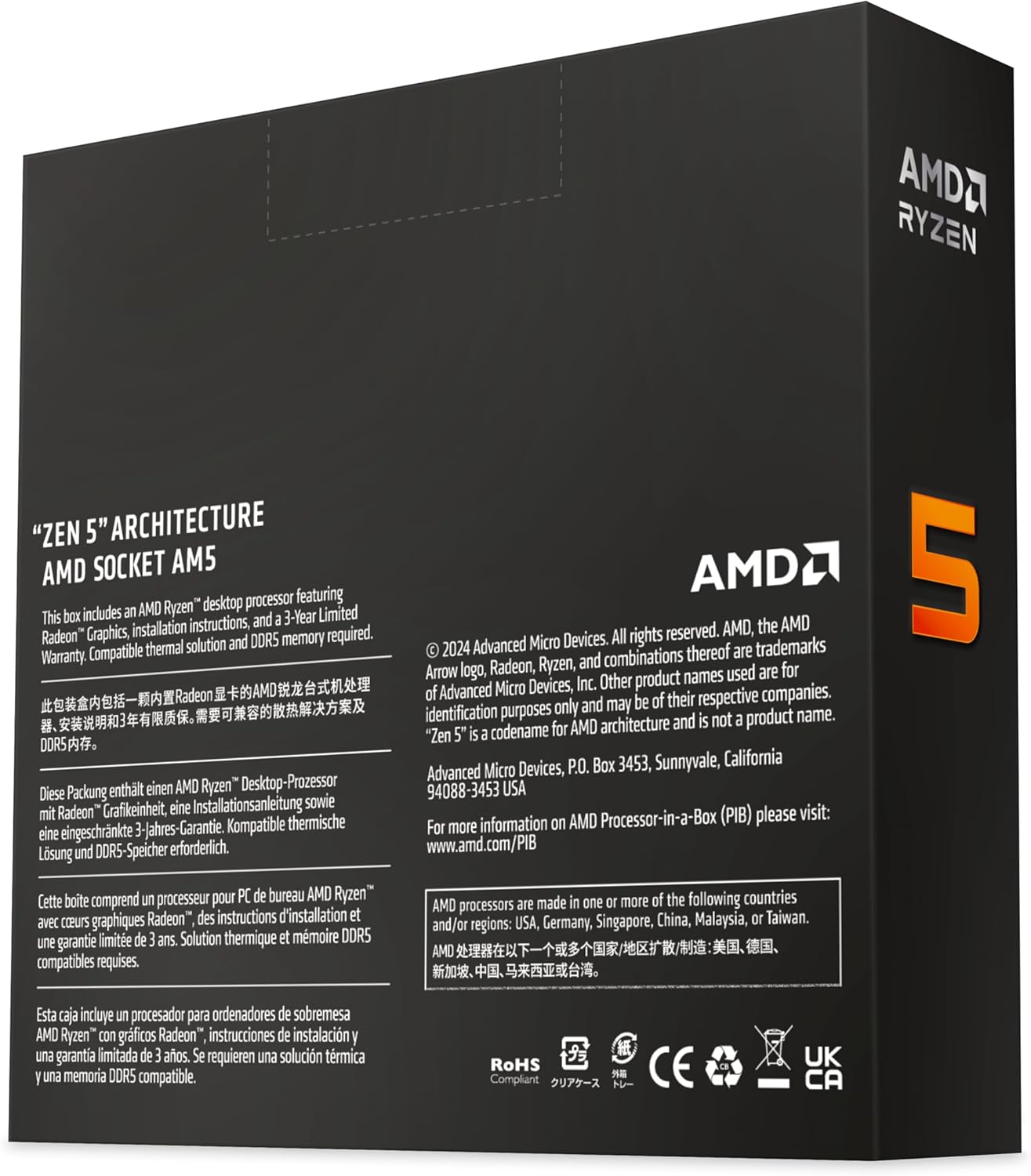 AMD Ryzen™ 5 9600X Unlocked Desktop Processor