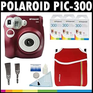 Polaroid AMZ-300RK1 Red Instant Camera Bundle