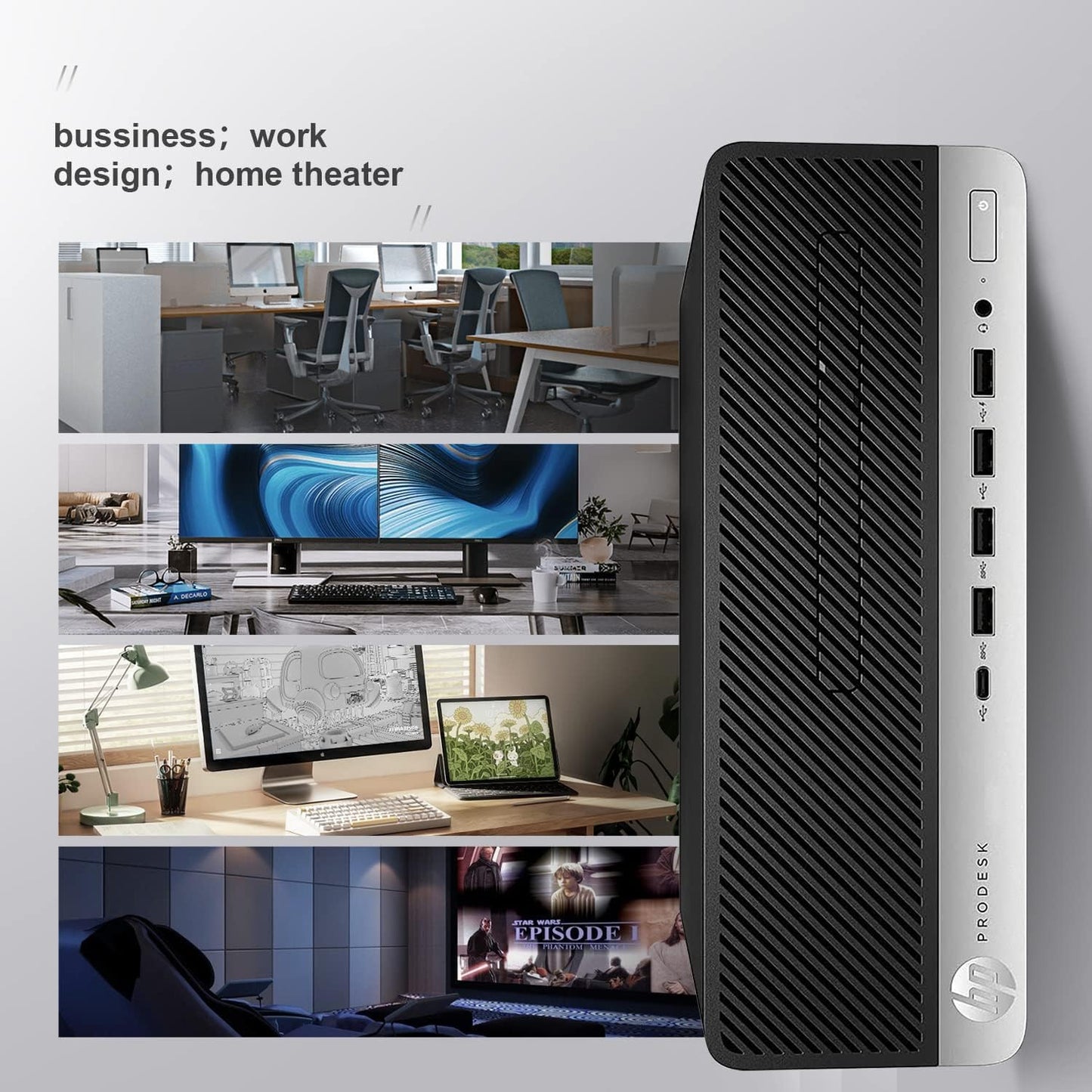 HP HP ProDesk 600 G3 SFF i5 Desktop & 21.5" Monitor (Renewed)