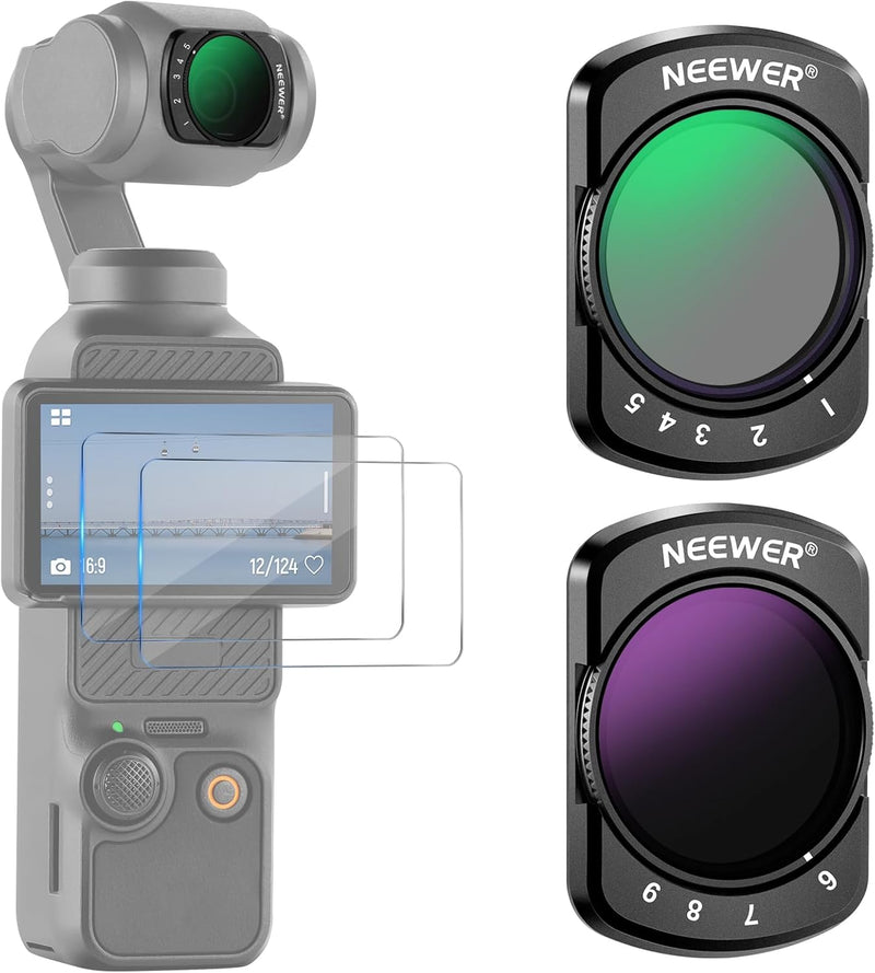 Neewer 10104766 Variable ND2-ND32 & ND64-ND512 Kit for DJI Pocket 3 — main product image
