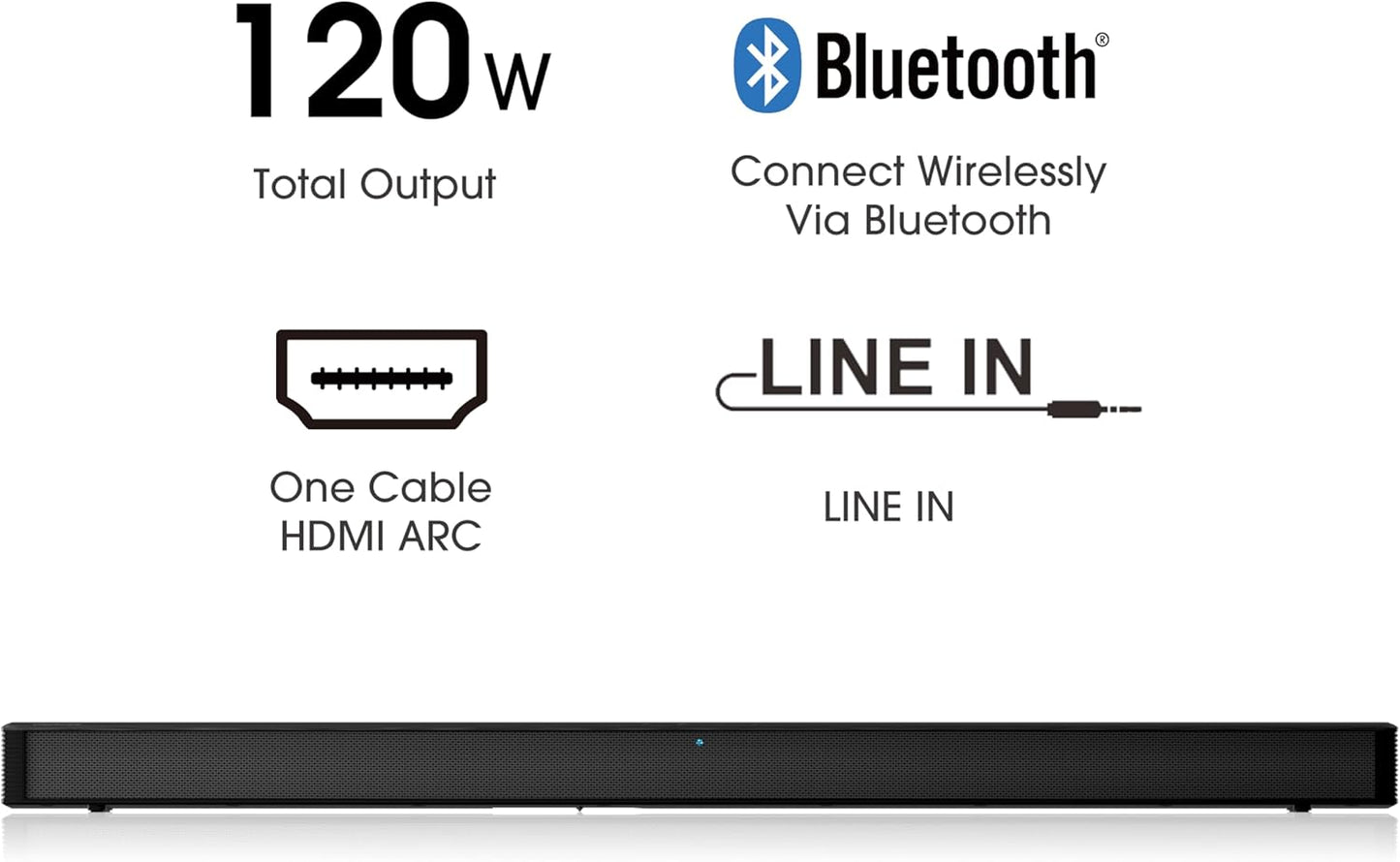 Hisense HS205G 2.0Ch 120W DTS Virtual:X Sound Bar