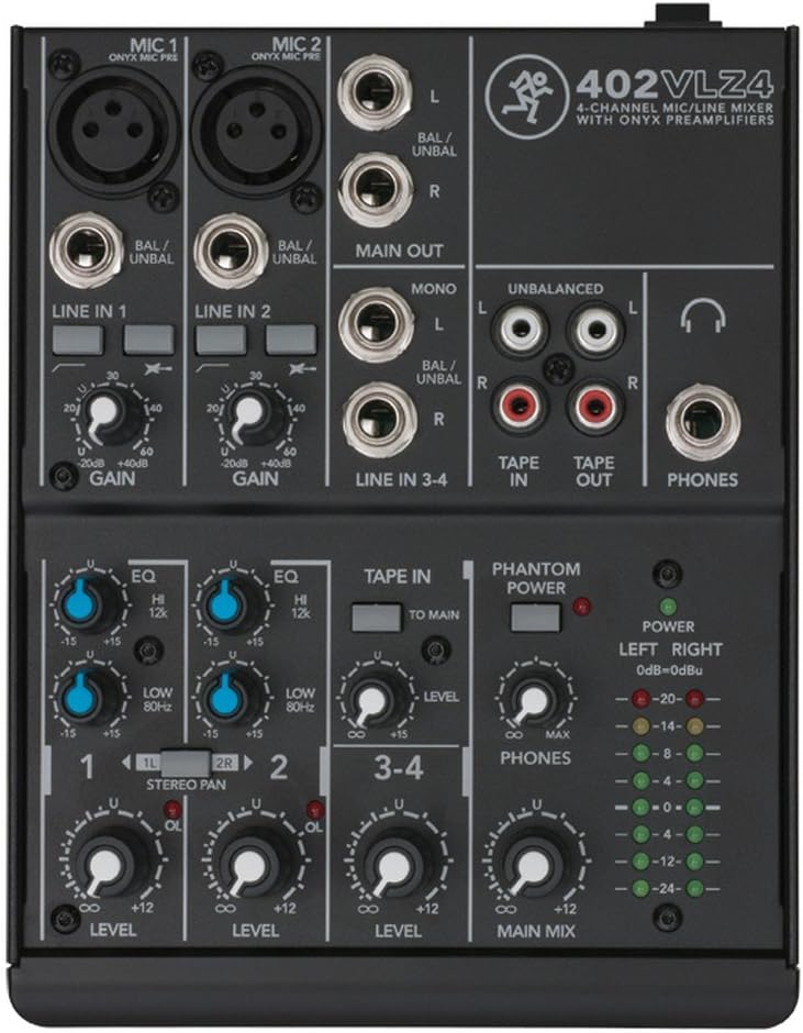 Mackie 402VLZ4 4-Channel Compact Analog Mixer