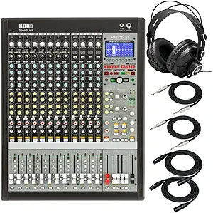 Korg SoundLink MW1608 16-Channel Analog/Digital Mixer Bundle
