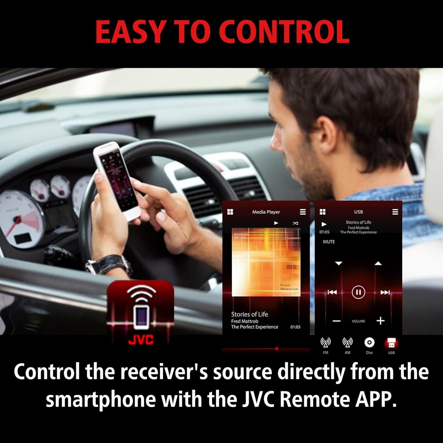 JVC KD-SX27BT Bluetooth Car Stereo Receiver