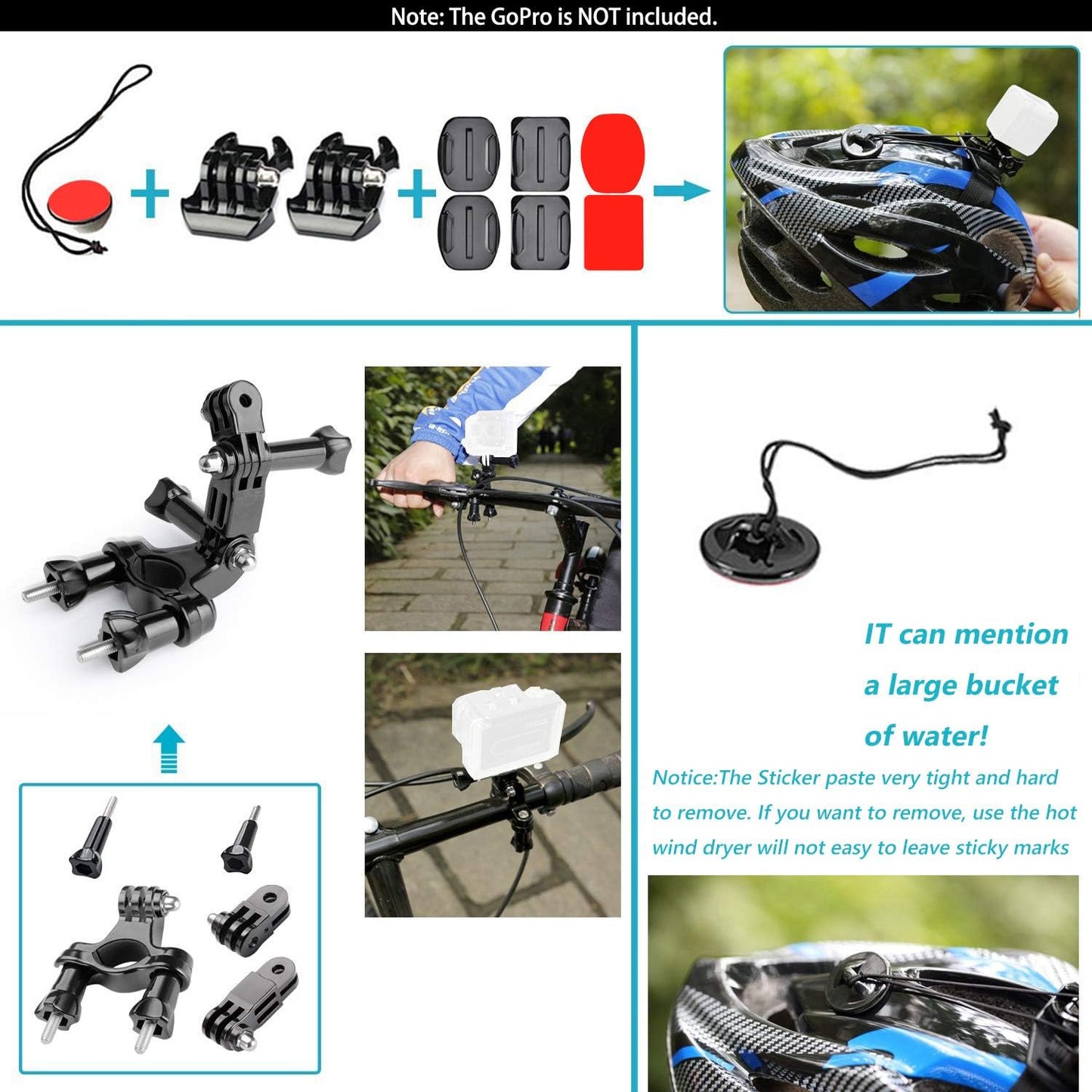 Neewer 50-in-1 Action Camera Accessory Kit with Suction Mount
