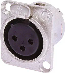 Neutrik NC3FD-L-0-1 3-Pole Female XLR Chassis Connector — main product image