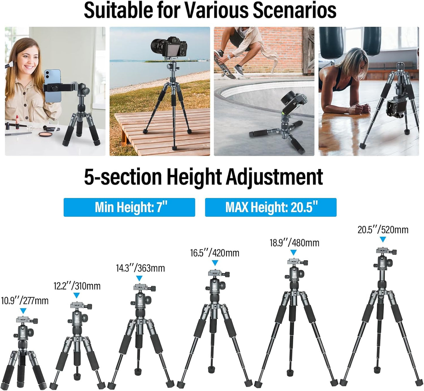 Sirui AM-TT50 Compact Mini Desktop Tripod
